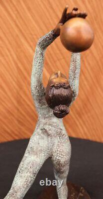 Art Deco Special Signed And Numbered Original Collett Gymnaste Bronze Gift