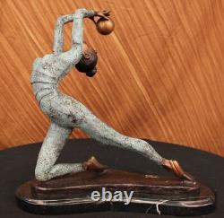 Art Deco Special Signed And Numbered Original Collett Gymnaste Bronze Gift