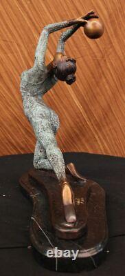 Art Deco Special Signed And Numbered Original Collett Gymnaste Bronze Gift