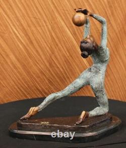 Art Deco Special Signed And Numbered Original Collett Gymnaste Bronze Gift