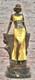 Art Deco Statue Milo Bronze Sculpture Belly Dancer In Cast Iron