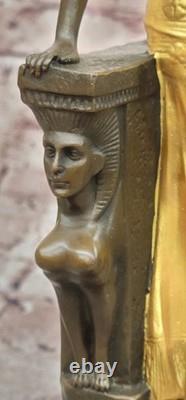 Art Deco Statue Milo Bronze Sculpture Belly Dancer in Cast Iron