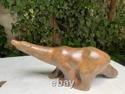 Art Deco Style Bronze Bear Signed P. Chenet