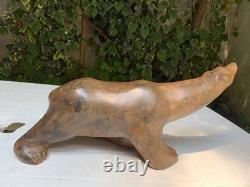 Art Deco Style Bronze Bear Signed P. Chenet