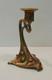 Art Deco Style Candle Holder Art Nouveau Solid Bronze