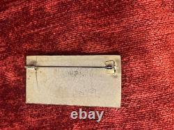 Art Deco Style Gold-Plated Bronze Brooch Artist's Jewelry Hammered Metal Design 20th Century