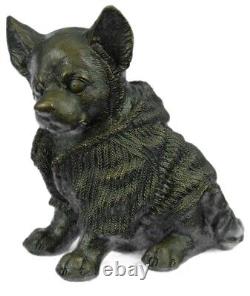 Art Deco Vienna Bronze By Milo Chihuahua Dog Animal Sculpture Home Deco Sale