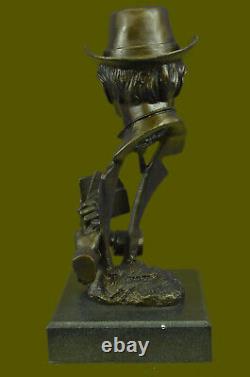 Art Deco West Art Marshal Saloon Bronze Sculpture Classic Artwork Fonte