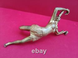 Art Deco Woman Figurine Gilded Bronze 1930 Height 30 cm Weight 1.5 kg