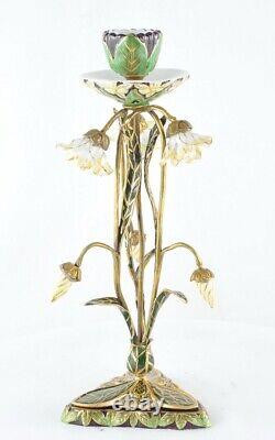 Art Deco and Art Nouveau Style Candle Holder Porcelain Ceramic