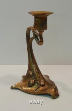 Art Deco and Art Nouveau Style Solid Bronze Candelabra