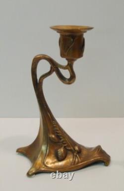 Art Deco and Art Nouveau Style Solid Bronze Candelabra