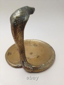 Art Deco bronze Cobra figurine vide poche
