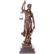 Art Deco Bronze Statue Of Justitia On Black Marble After Mayer