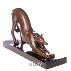 Art Deco bronze figure greyhound