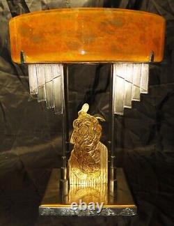 Art Deco bronze glass cabaret center table dancer Josephine Baker