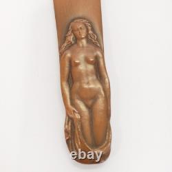 Art Deco bronze paper cutter, signed Renée Vautier