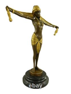 Art Deco bronze sculpture, dancer with scarf, after D. H. Chiparus Art Deco bronze sculpture, dancer with scarf, after D. H. Chiparus
