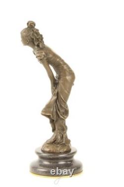 Art Deco bronze sculpture of a dancer after L. Bistolfi