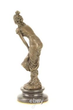 Art Deco bronze sculpture of a dancer after L. Bistolfi