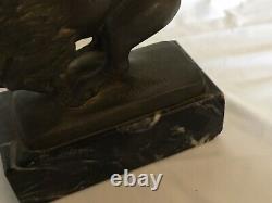 # Art Deco in Bronze and Marble Bison signed by E. Mardini