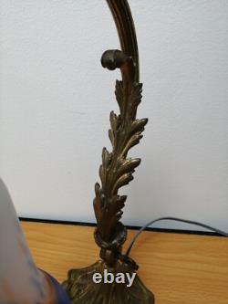 Art Deco lamp with glass paste tulip by Croismare.