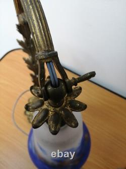 Art Deco lamp with glass paste tulip by Croismare.