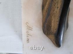 Art Deco sculpture of Diana the huntress, signed art bronze spelter, 1930 statue