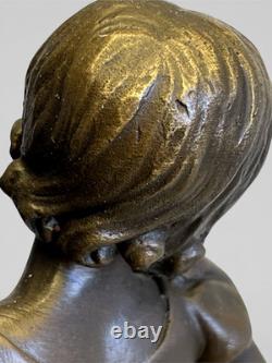 Art Deco sculpture signed Preifs, bronze BJB, dancer, 32 cm