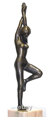 Art Deco sculpture signed RUTH RICHARD, titled Shrub bronze 52cm
