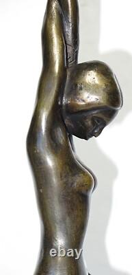Art Deco sculpture signed RUTH RICHARD, titled Shrub bronze 52cm