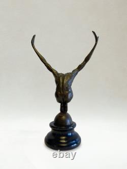Art Deco-style sculpture, male nude in balance, decorative bronze, 29 cm
