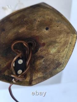 Art Nouveau Art Deco Bronze Lamp Flowers and Bronze