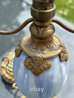 Art Nouveau/Art Deco Ceramic Bronze Louchet Lamp