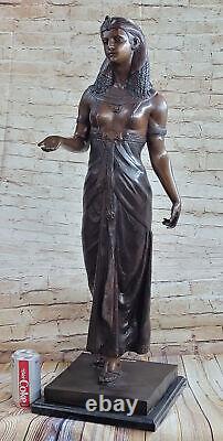 Art Nouveau Deco Egyptian Revival Royal Bronze Statue Figurine Sculpture