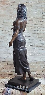 Art Nouveau Deco Egyptian Revival Royal Bronze Statue Figurine Sculpture