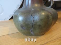 Art Nouveau Superbs 2 vases by Raudery Nymph Art Deco bronze patina regulator