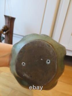 Art Nouveau Superbs 2 vases by Raudery Nymph Art Deco bronze patina regulator