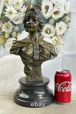 Art Style New Deco Female Bust By Villanis Bronze Sculpture Collector