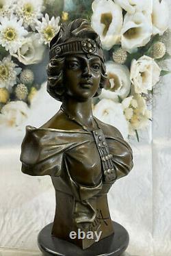 Art Style New Deco Female Bust By Villanis Bronze Sculpture Collector