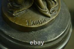 Artisan Erte Tribute Fonte Art Deco Bronze Sculpture Marble Base Decor