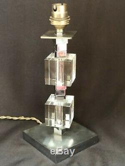 Assigns Jacques Adnet Lamp Cubes In Two Glasses Bunk Art Deco 1940 L9