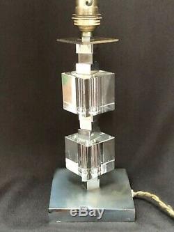 Assigns Jacques Adnet Lamp Cubes In Two Glasses Bunk Art Deco 1940 L9