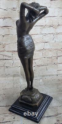 Austrian Vienna Art Deco Bronze Figurine A. Leonard Chair Dancer Figure