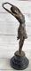 Austrian Vienna Art Deco Bronze Figurine Colinet Nude Dancer Sculpture Sale
