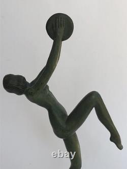 Authentic Vintage SCULPTURE WOMAN DANCER BRONZE Art Deco LEVERRIER FAYRAL