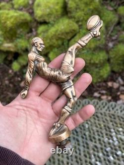 Automobile Mascot Bronze Rugby Player & Rugby & Around 1930 & Art Deco