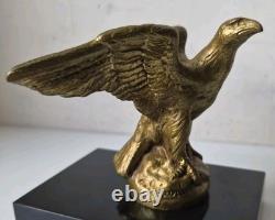 Automobile mascot eagle Jean Gerard H. Briand bronze Art Deco hood ornament car 1