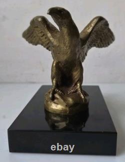 Automobile mascot eagle Jean Gerard H. Briand bronze Art Deco hood ornament car 1