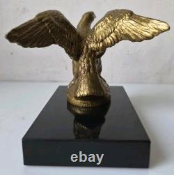 Automobile mascot eagle Jean Gerard H. Briand bronze Art Deco hood ornament car 1